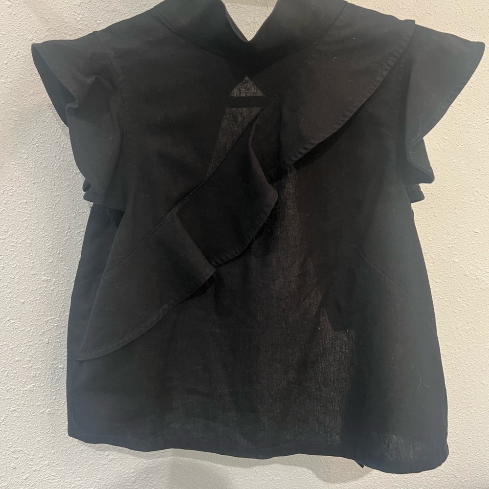 McGuire Black top Ruffle top